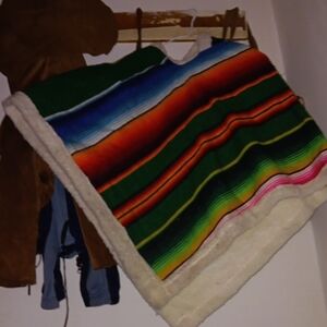 Multicolor Striped Kids Cape
